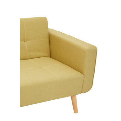 Olive Linen Corner Sofa Bed