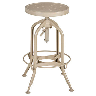 Champagne Finish Adjustable Bar Stool