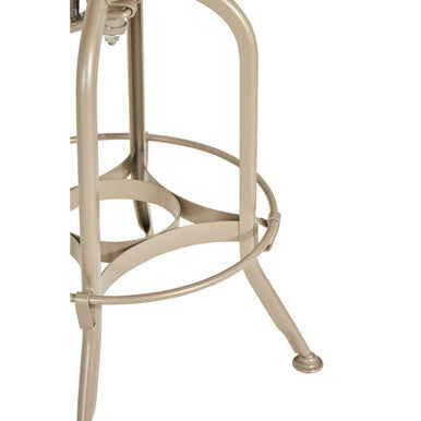 Champagne Finish Adjustable Bar Stool