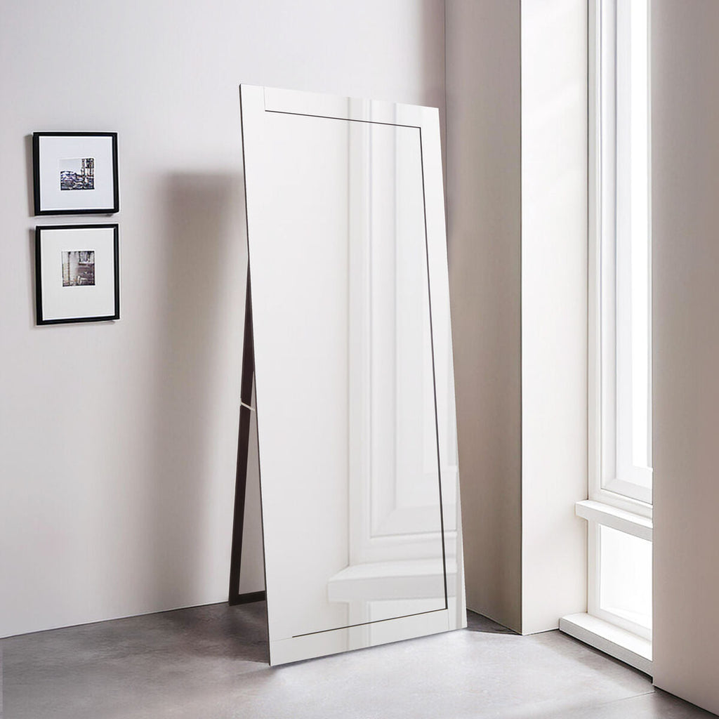 Floor Standing Mirror with Bevelled Edge