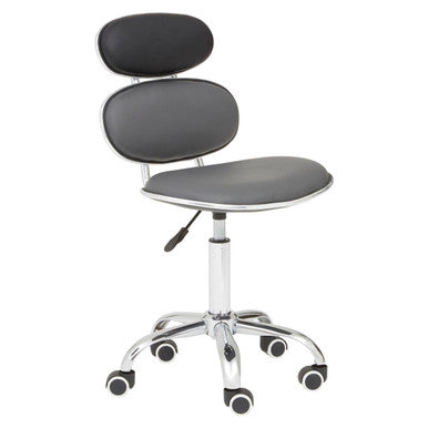 Black Leather Effect Home Office Chair