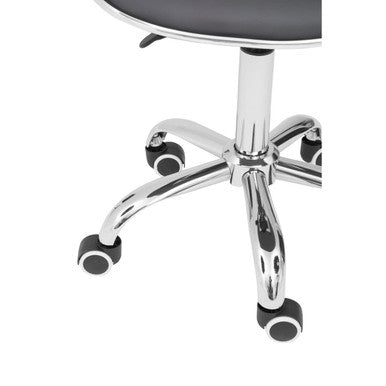 Black Leather Effect Home Office Chair