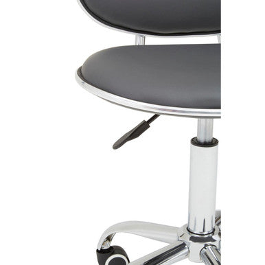 Black Leather Effect Home Office Chair