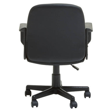 Black Office Chair with Faux Leather Finish