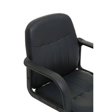 Black Office Chair with Faux Leather Finish