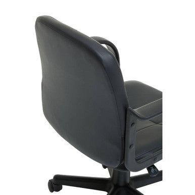 Black Office Chair with Faux Leather Finish