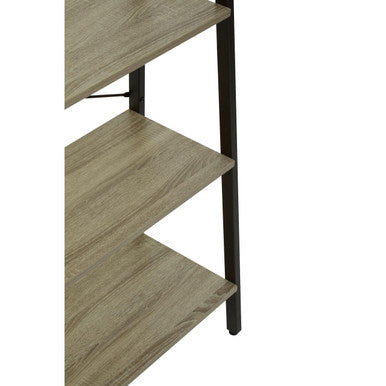 Five Tier Grey Oak Ladder Shelf Unit