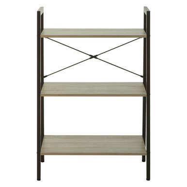 Three Tier Grey Oak Ladder Shelf Unit