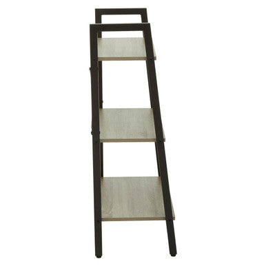 Three Tier Grey Oak Ladder Shelf Unit