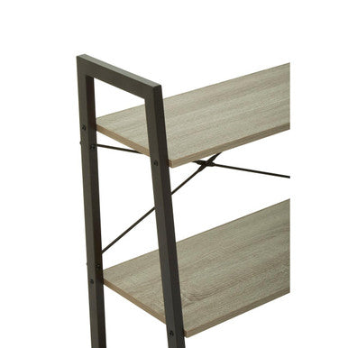 Three Tier Grey Oak Ladder Shelf Unit