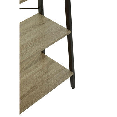 Three Tier Grey Oak Ladder Shelf Unit