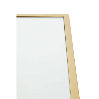 Gold Frame Side Table with Mirror Top
