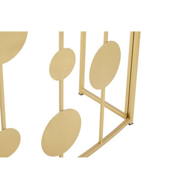 Champagne Gold Console Table with Mirror Top