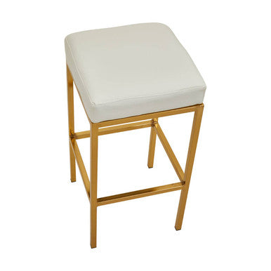White and Gold Bar Stool