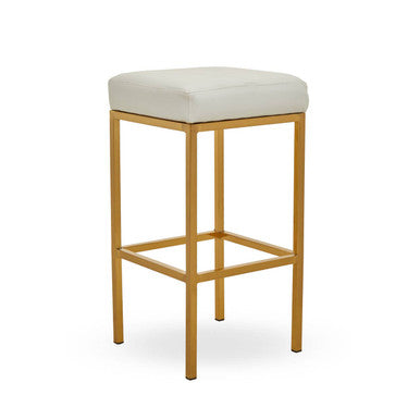 White and Gold Bar Stool