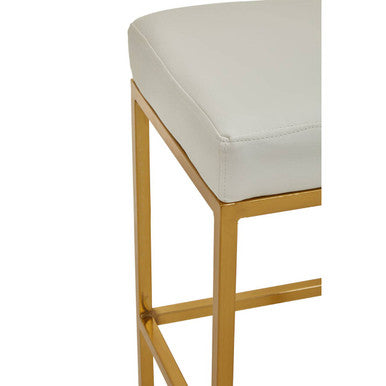 White and Gold Bar Stool