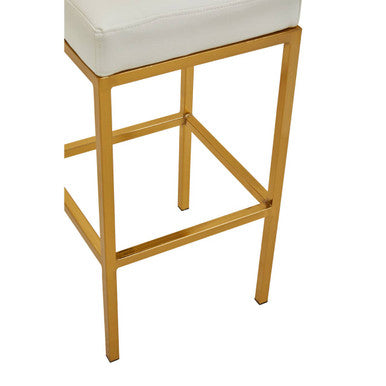 White and Gold Bar Stool