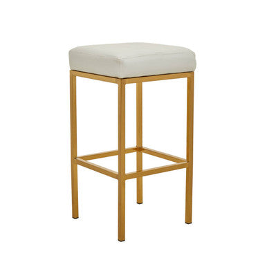 White and Gold Bar Stool