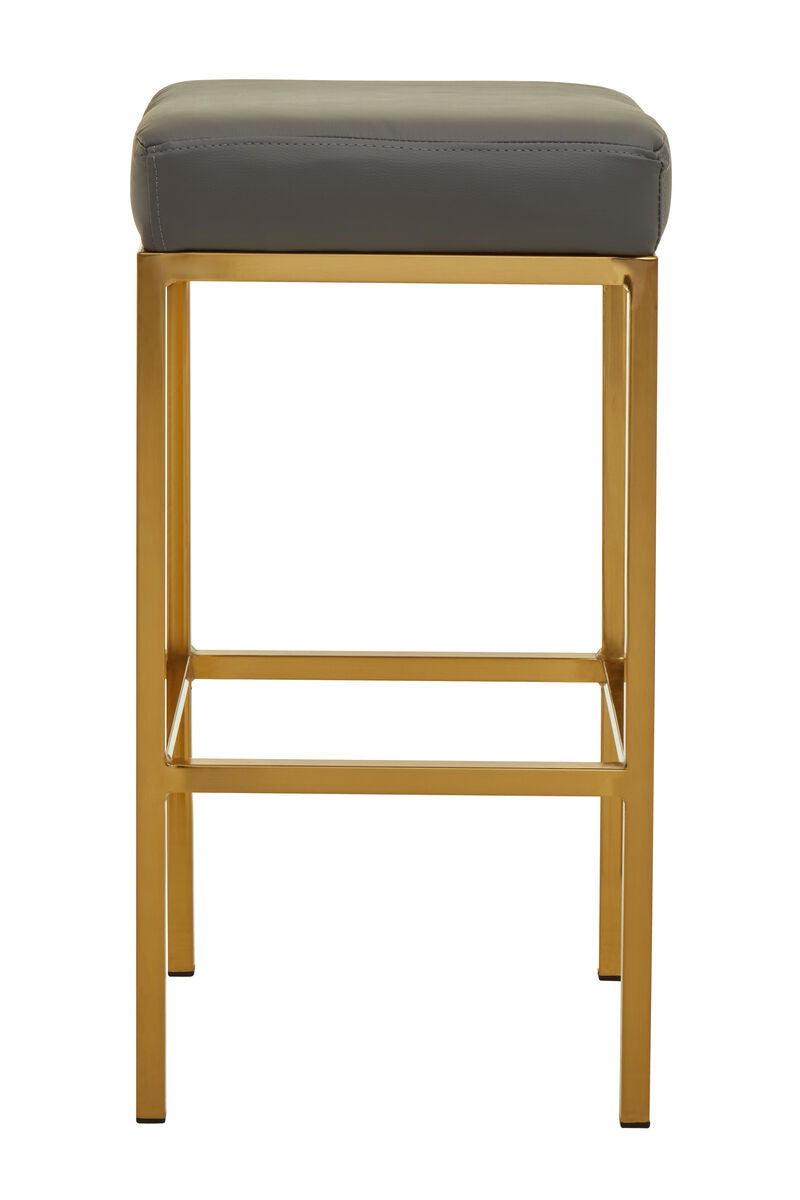 Dark Grey and Gold Bar Stool