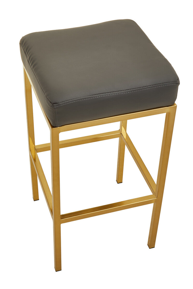 Dark Grey and Gold Bar Stool