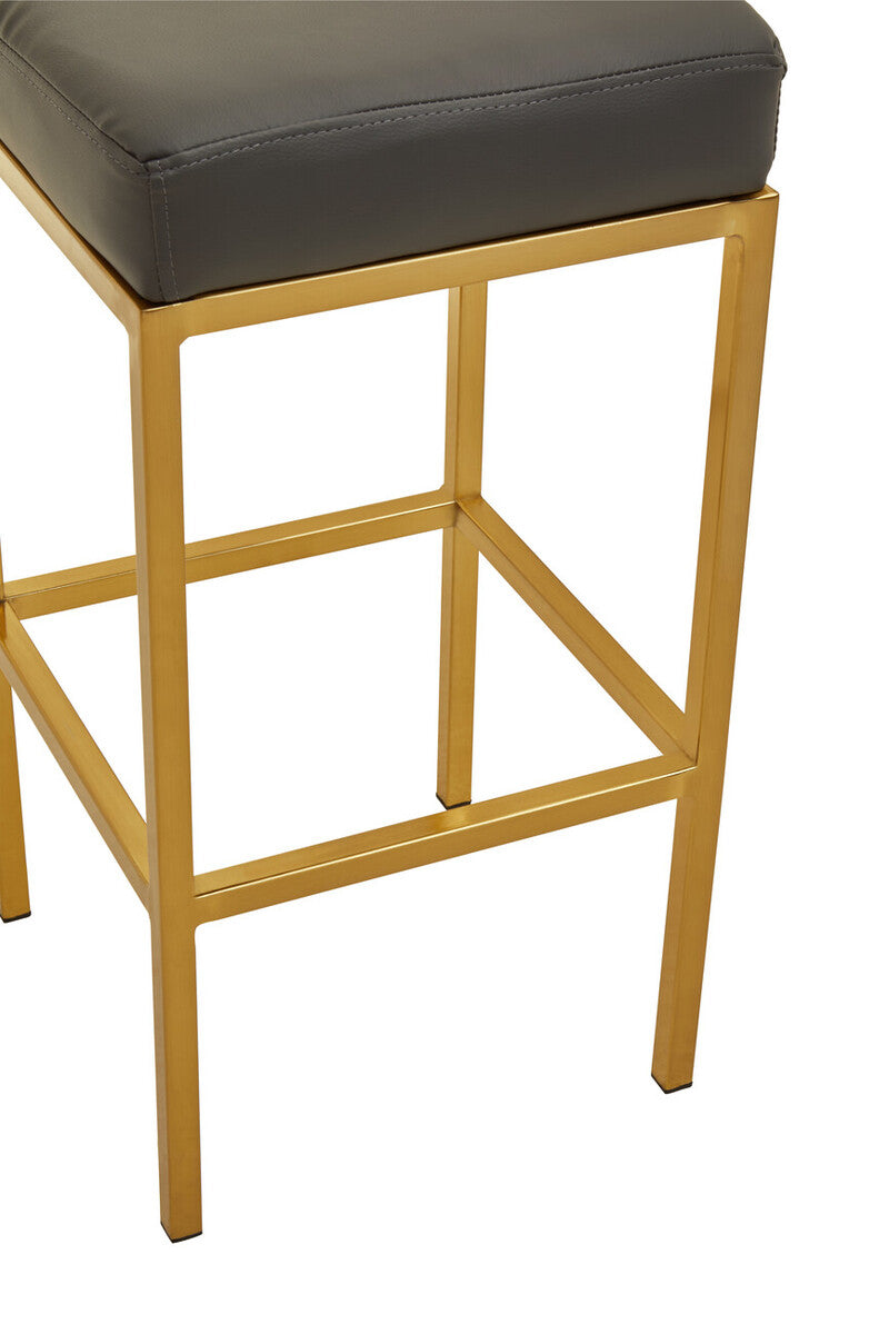 Dark Grey and Gold Bar Stool
