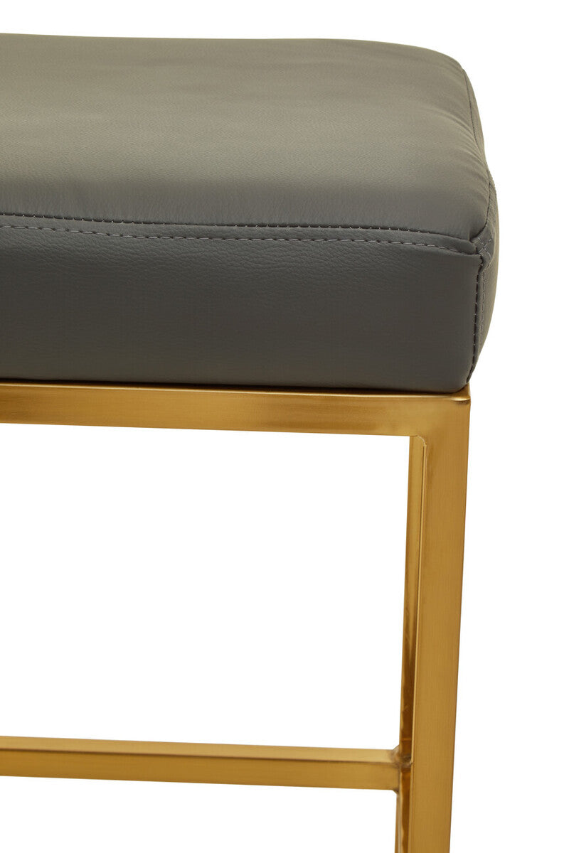 Dark Grey and Gold Bar Stool