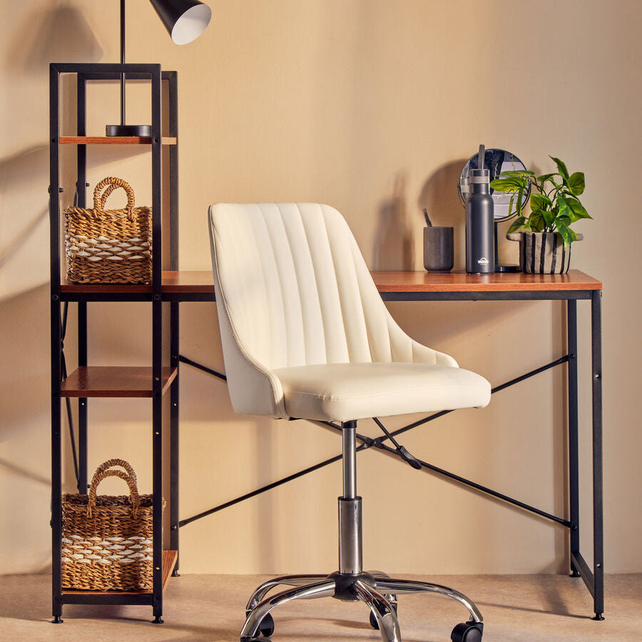 Red Pomelo Desk With Shelves
