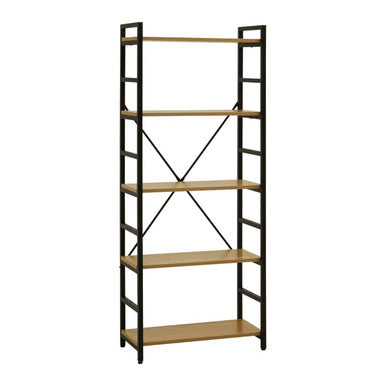 5 Tier Light Oak Effect Shelf Unit