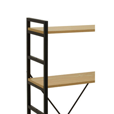 5 Tier Light Oak Effect Shelf Unit