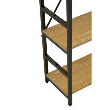 5 Tier Light Oak Effect Shelf Unit