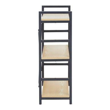 3 Tier Light Oak Effect Shelf Unit