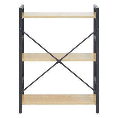 3 Tier Light Oak Effect Shelf Unit