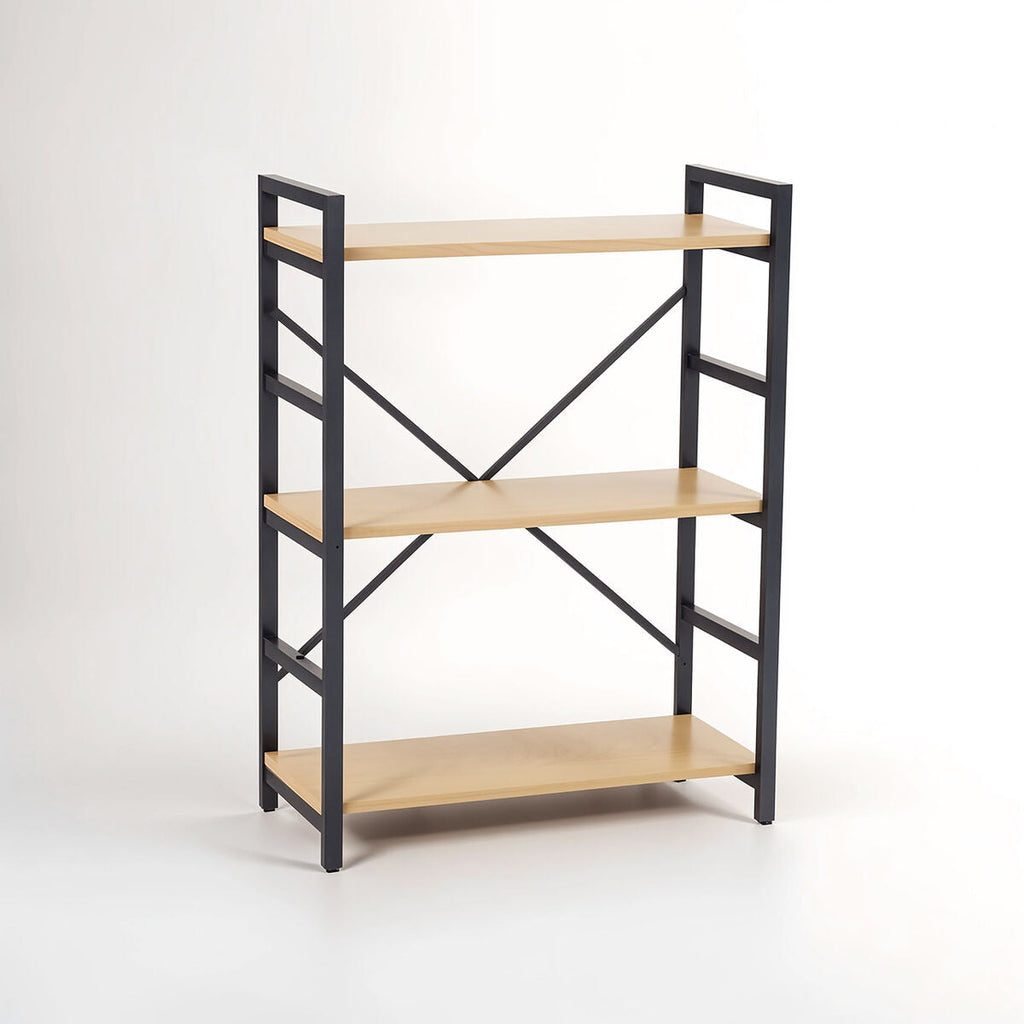 3 Tier Light Oak Effect Shelf Unit