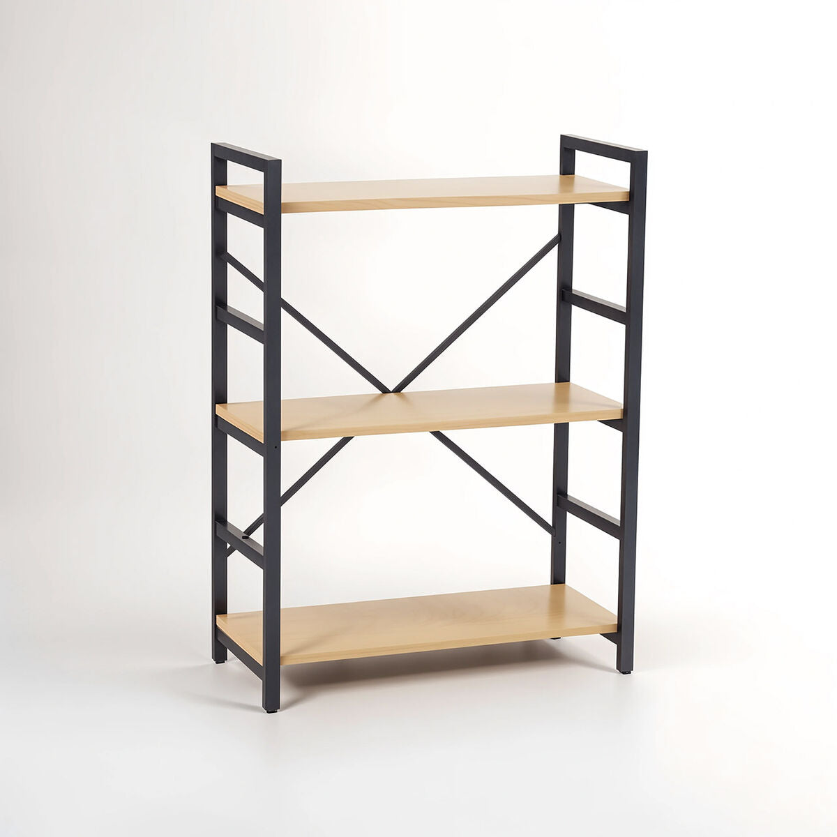 3 Tier Light Oak Effect Shelf Unit