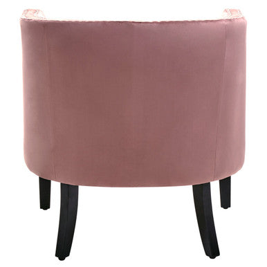Pink Velvet Studded Chair