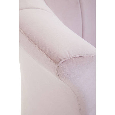 Dusky Pink Velvet Curved Accent Chair