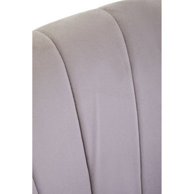 Loretta Mink Velvet Accent Chair with Black Legs