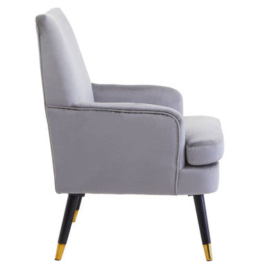 Grey Velvet Accent Chair Loretta