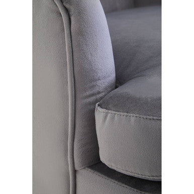 Grey Velvet Accent Chair Loretta