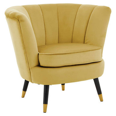 Pistachio Velvet Shell Accent Chair