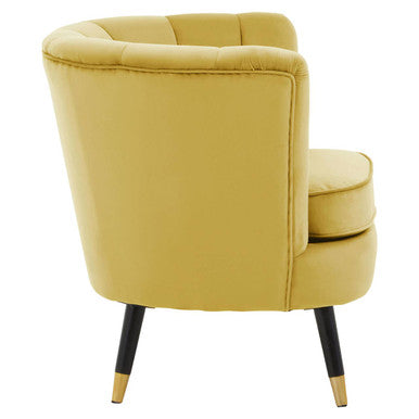 Pistachio Velvet Shell Accent Chair
