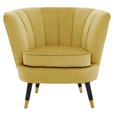 Pistachio Velvet Shell Accent Chair