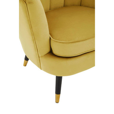 Pistachio Velvet Shell Accent Chair