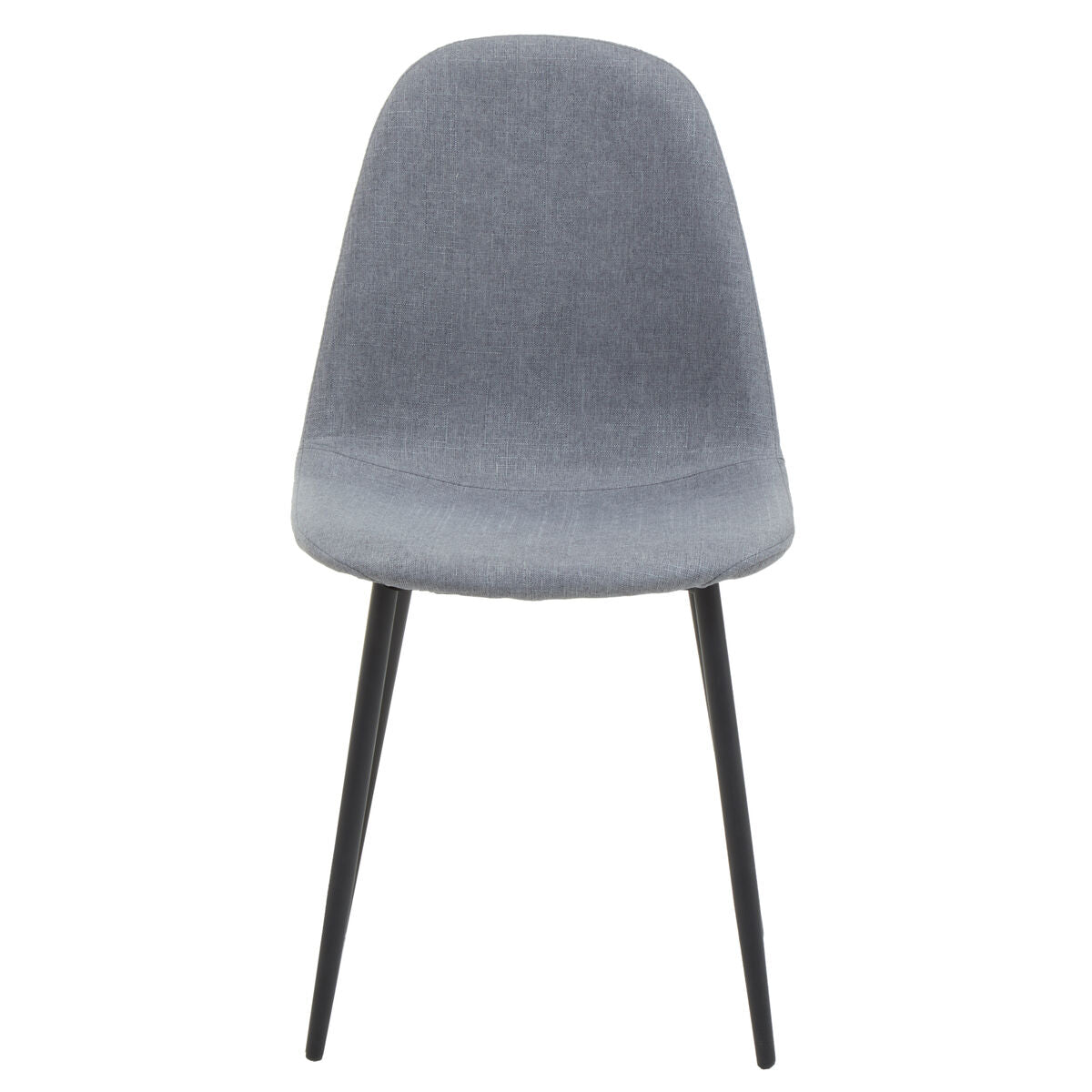 Grey Fabric Dining Chair with Black Base