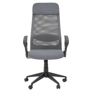 Grey Mesh and Fabric Home Office Chair