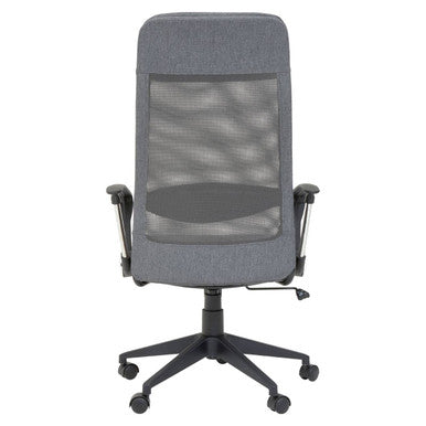 Grey Mesh and Fabric Home Office Chair
