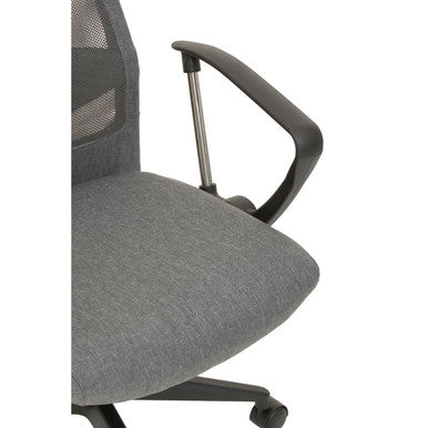 Grey Mesh and Fabric Home Office Chair
