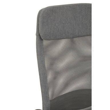 Grey Mesh and Fabric Home Office Chair