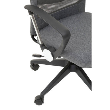Grey Mesh and Fabric Home Office Chair