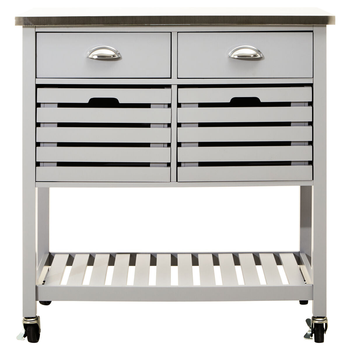 Grey Kitchen Trolley on Wheels